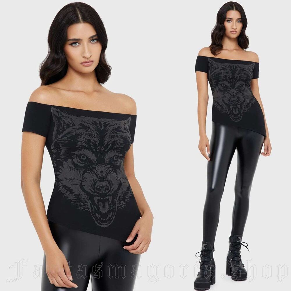 Killstar Nocturnal Wolf top / size Junior Large